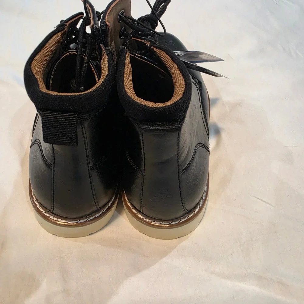 Steve Madden P-BOWERY Chukka Boot Mens 9.5 Black NEW Ortholite Side Zip Boots